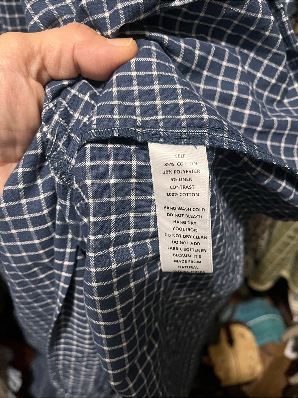 Bohme Navy Plaid Dress NWT - Picture 5 of 5